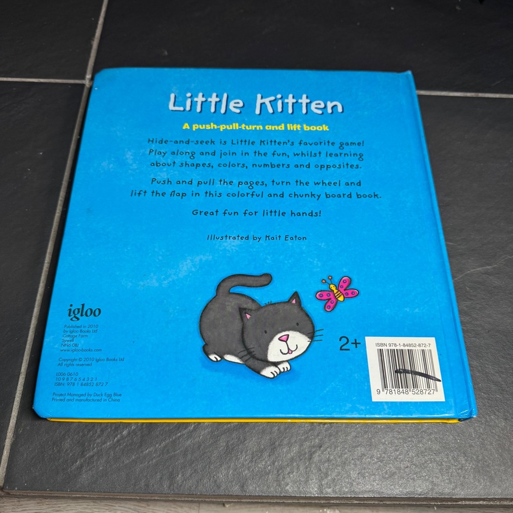 Rare Little Kitten Igloo Books Board Book Push Pull Turn Lift Kait Eaton Animal - Picture 3 of 7